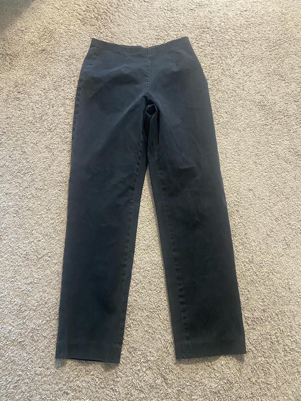 Eddie Bauer Pants Womens 12 Tall Black Stretch Twill Chino Straight Leg Casual